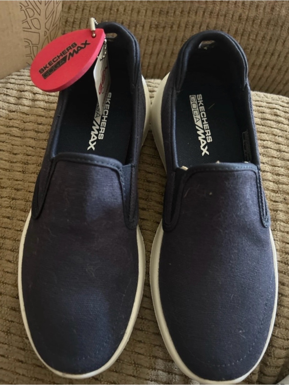 Skechers Woman’s Navy Slip-On Casual Shoes - GOga Max Comfort